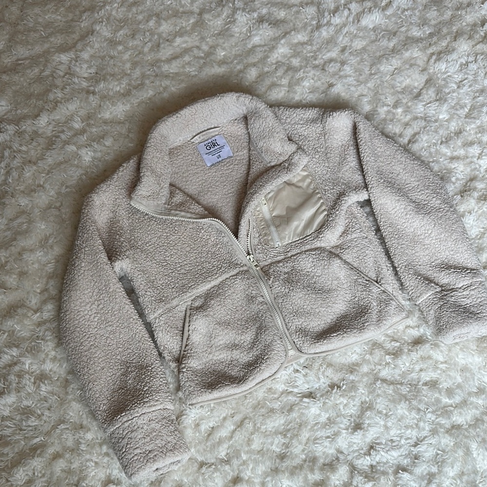 Athleta Girl Beige Sherpa Jacket